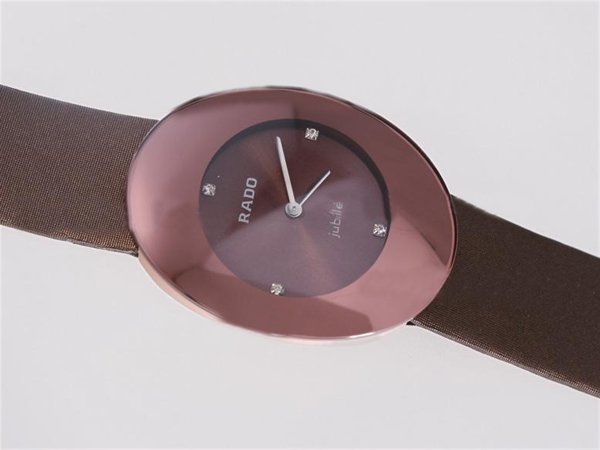 Rado eSenza 964 0490 3 016 Quartz Stainless Steel with Rose Gold Bezel Brown Dial Watch