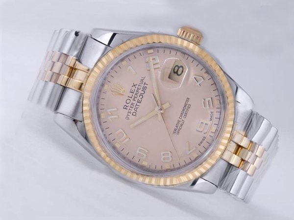 Rolex Datejust 116233 Automatic Stainless Steel Bezel Pink Dial Watch