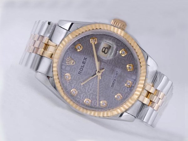 Rolex Datejust 116233 Silver 18k Gold Strap Blue Dial 36mm Watch