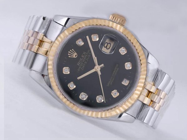 Rolex Datejust 116233 Stainless Steel Case 36mm Black Dial Watch