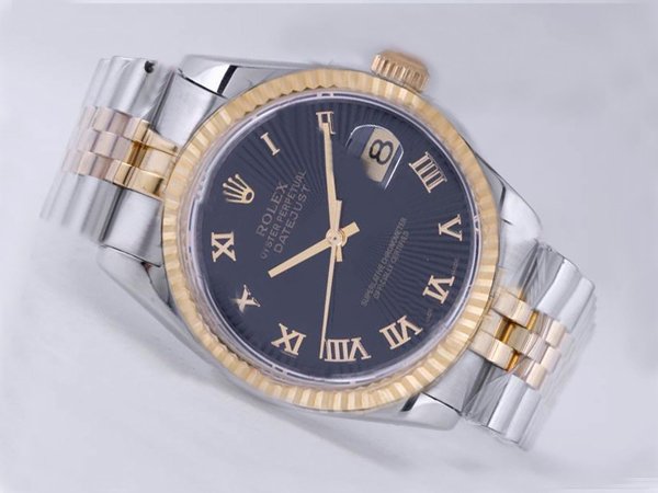 Rolex Datejust 116233 Stainless Steel with 18k Gold Bezel Stainless Steel Case Black Dial Watch