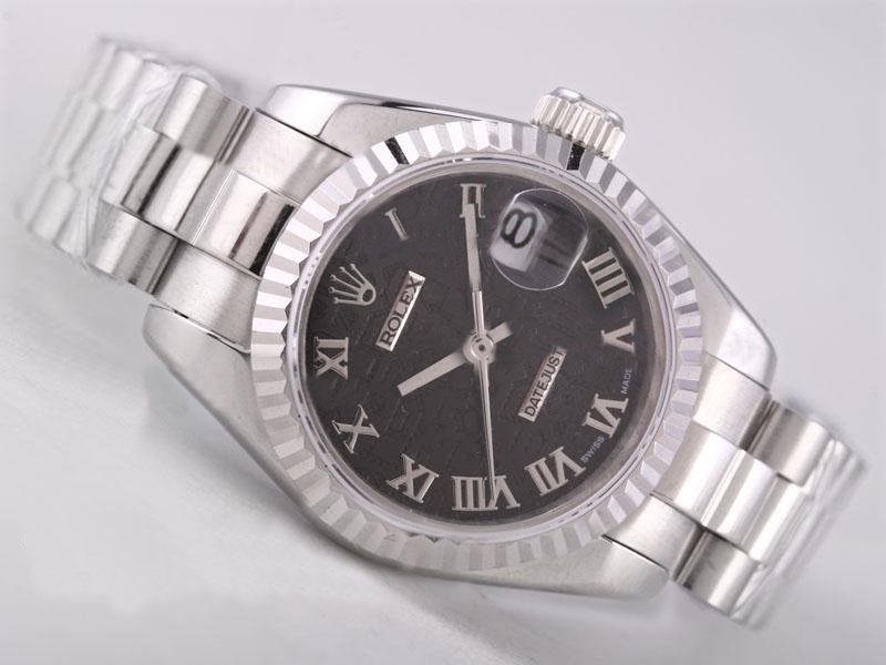 Rolex Datejust 116234 Silver Stainless Steel Strap Stainless Steel Bezel Black Dial Watch