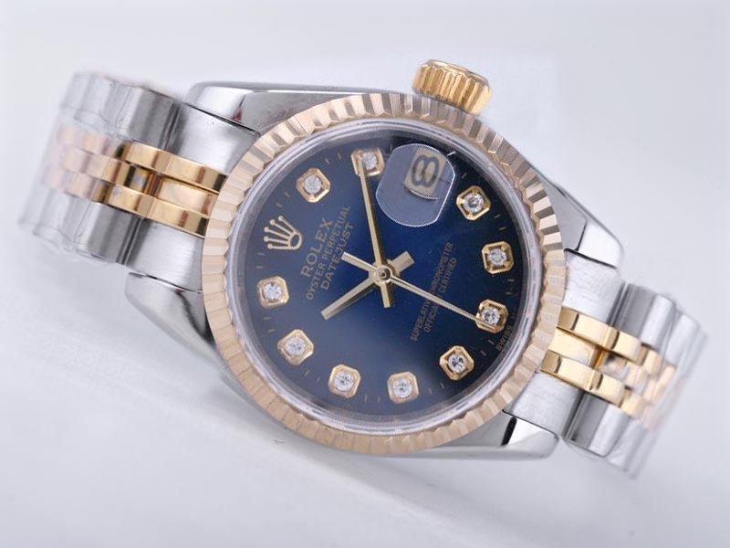 Rolex Datejust 116244 Womens Automatic Stainless Steel with 18k Gold Bezel Watch