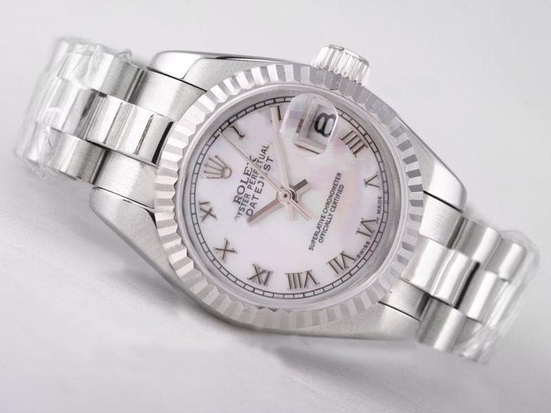 Rolex Datejust 178384 Womens Silver Stainless Steel Strap Round Watch