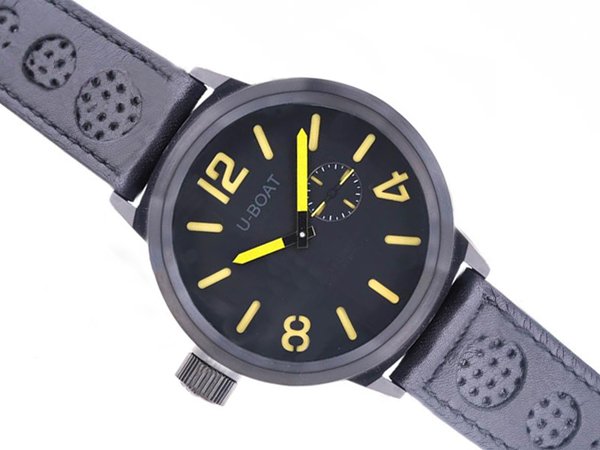 U-Boat Italo Fontana 2083 Black Crocodile Leather Strap 50mm Watch