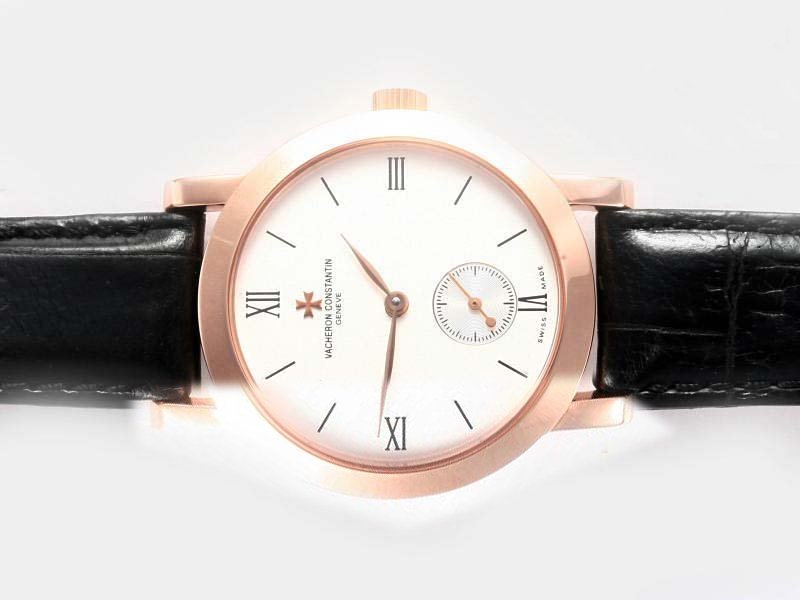Vacheron Constantin Patrimony 82172/000R-9382 White Dial Black Ostrich Leather Strap 38mm Watch