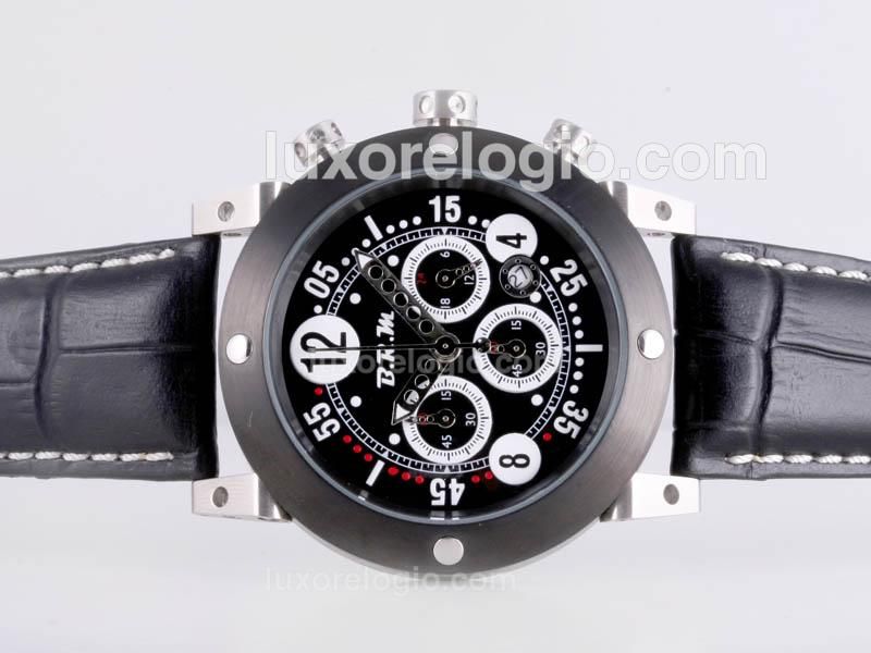 B.R.M GP40 Working Chronograph with Black Dial and Bezel