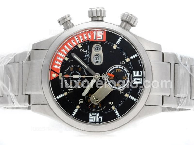 Ball Fireman Storm Chaser Chronograph Swiss Valjoux 7750 Movement with Black Dial
