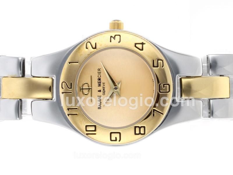 Baume & Mercier IIea Two Tone with Champagne Dial S/S-Lady Size
