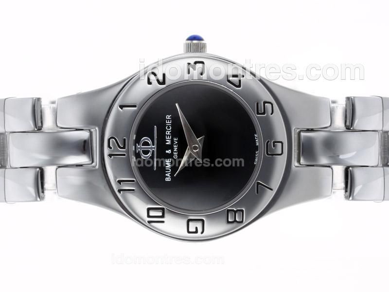 Baume & Mercier IIea with Black Dial S/S-Lady Size