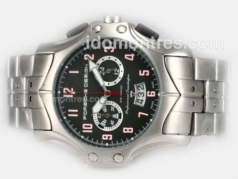 Porsche Design Classic Working Chronograph with Black Dial New Version