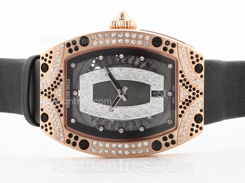 Richard Mille RM007 Automatic Rose Gold Case Diamond Bezel with Diamond Marking