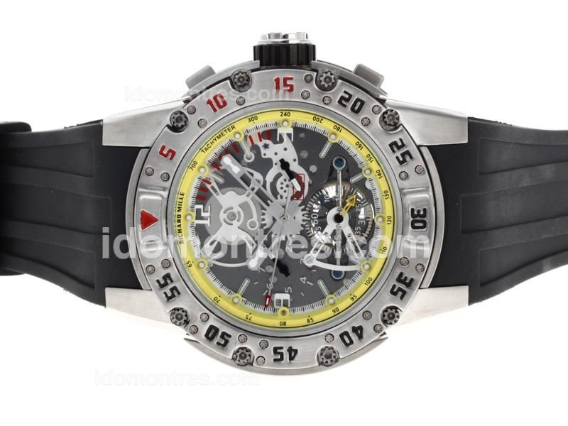 Richard Mille RM025 Automatic with Skeleton Dial -Yellow Inner Bezel