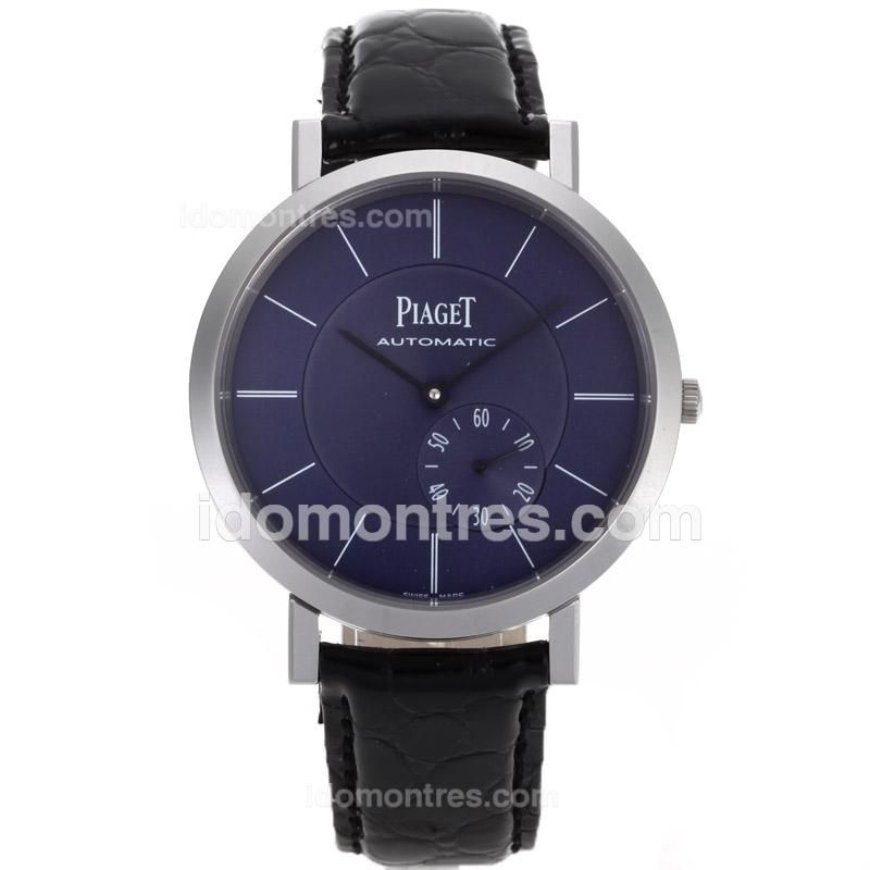 Piaget Altiplano Automatic with Blue Dial-Leather Strap