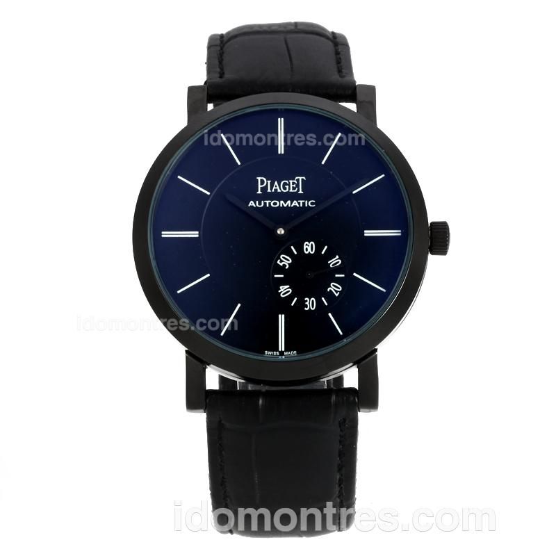 Piaget Altiplano Automatic Stick Markers with Black Dial-Leather Strap