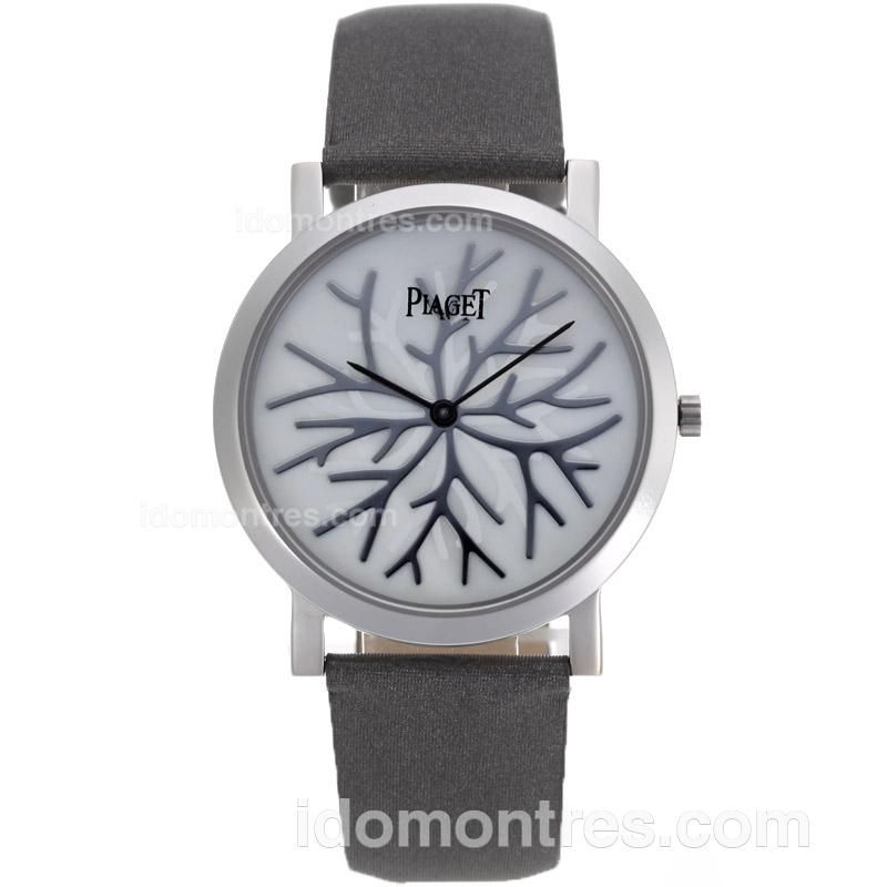 Piaget Altiplano Silver Case with MOP Dial-Leather Strap