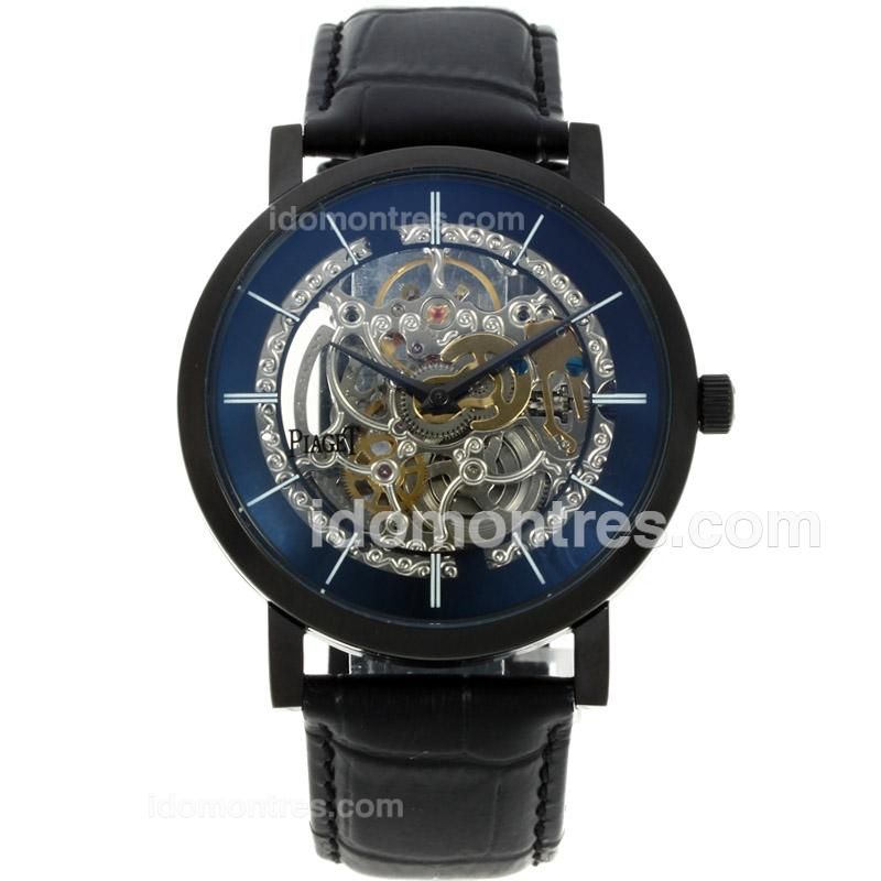 Piaget Altiplano Skeleton Automatic PVD Case with Stick Markers-Leather Strap