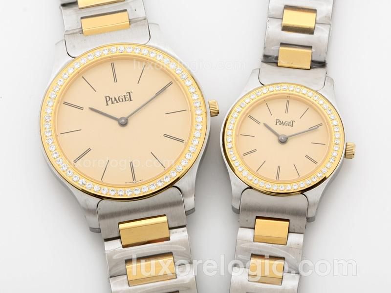 Piaget Altiplano XL Two Tone with Diamond Bezel-Couple Watch