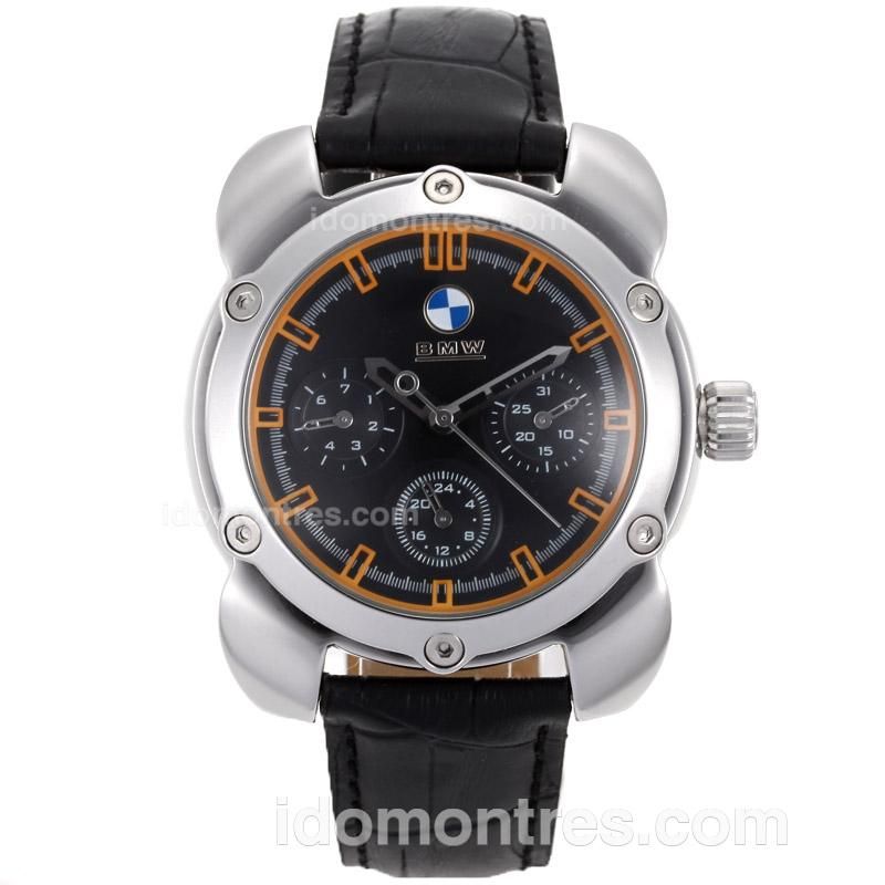 BMW Automatic with Black Dial-Leather Strap