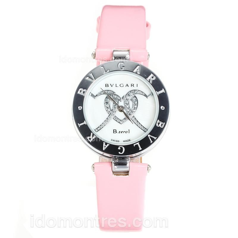 Bvlgari B zero 1 with MOP Dial and Pink Strap-Lady Size