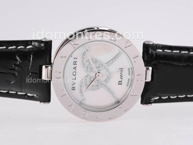 Bvlgari B zero 1 with MOP Dial and Black Strap-Lady Size