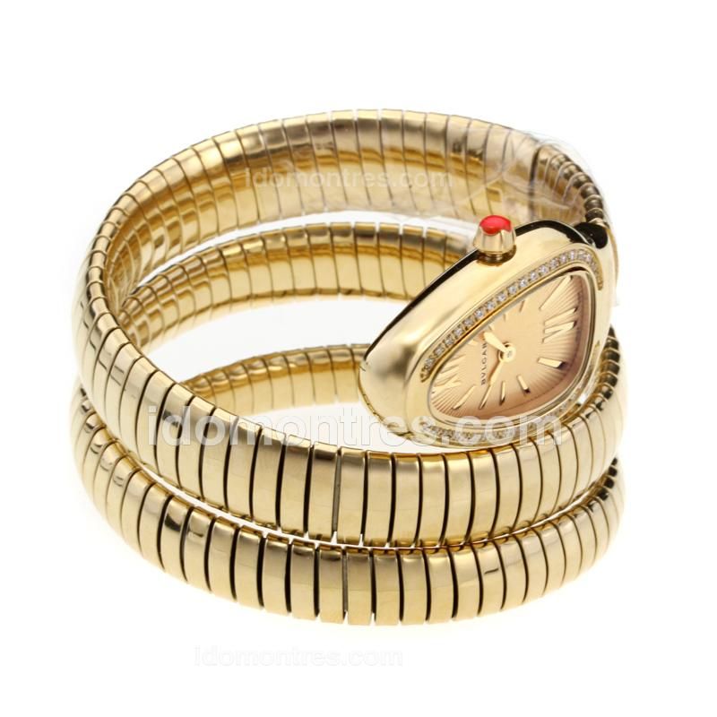 Bvlgari Serpenti Collection Full Yellow Gold with Champagne Dial