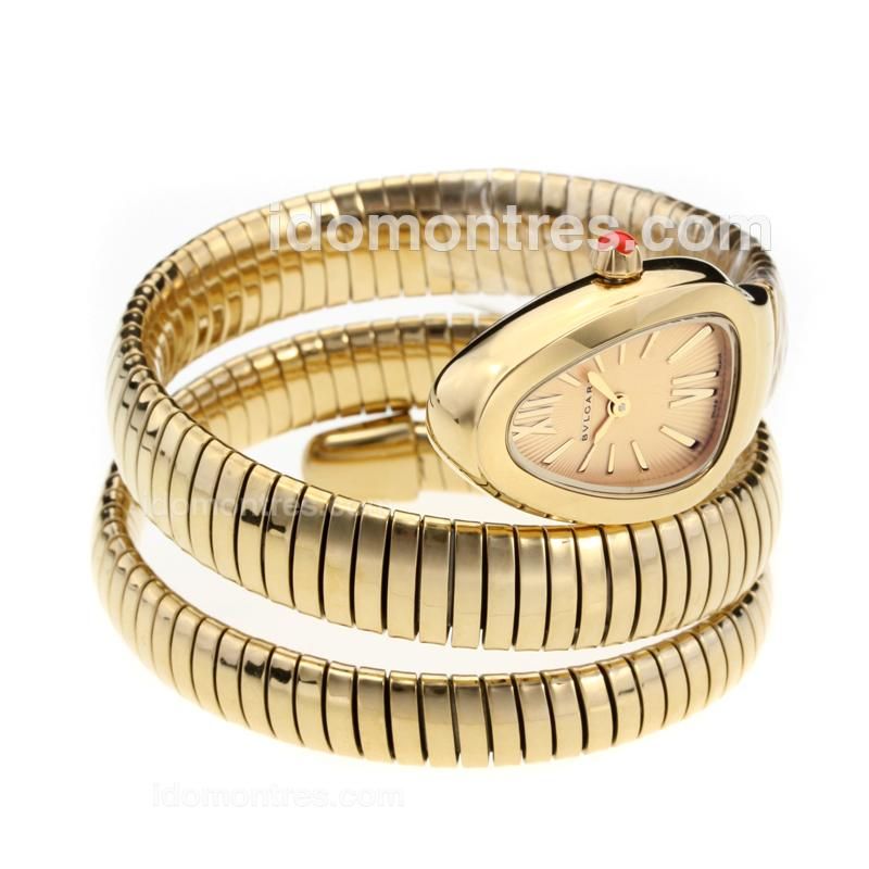 Bvlgari Serpenti Collection Full Yellow Gold with Champagne Dial
