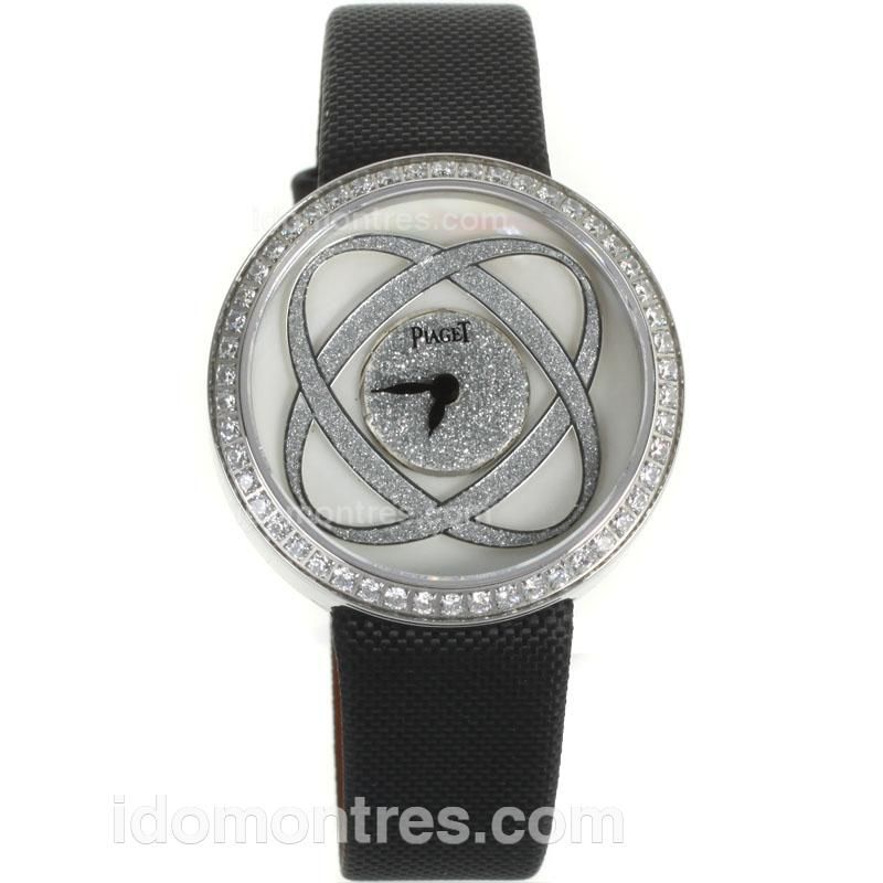 Piaget Altiplano Diamond Bezel with MOP Dial-Leather Strap