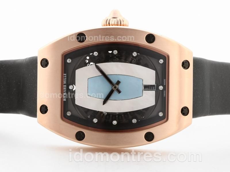 Richard Mille RM007 Automatic Rose Gold Case MOP Dial with Diamond Markers