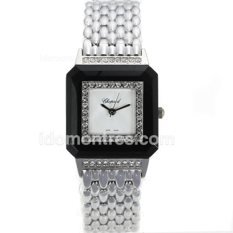 Chopard Classic Diamond Bezel with White Dial S/S-Lady Size