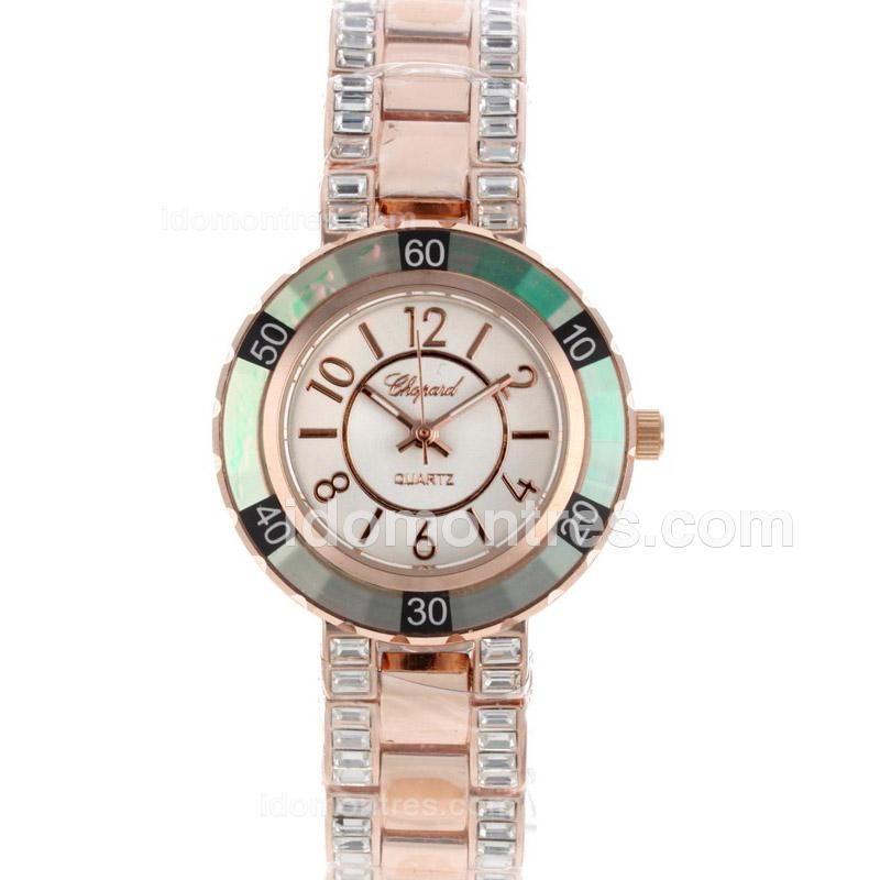 Chopard Classic Full Rose Gold with White Dial-Lady Size