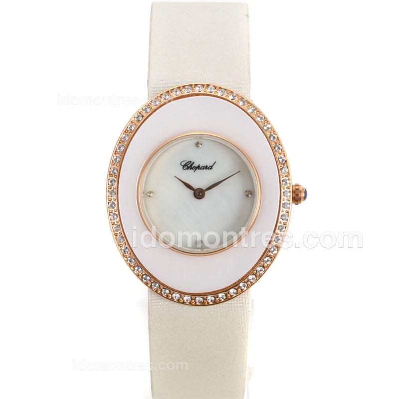 Chopard Classic Rose Gold Case Diamond Bezel with MOP Dial-Lady Size