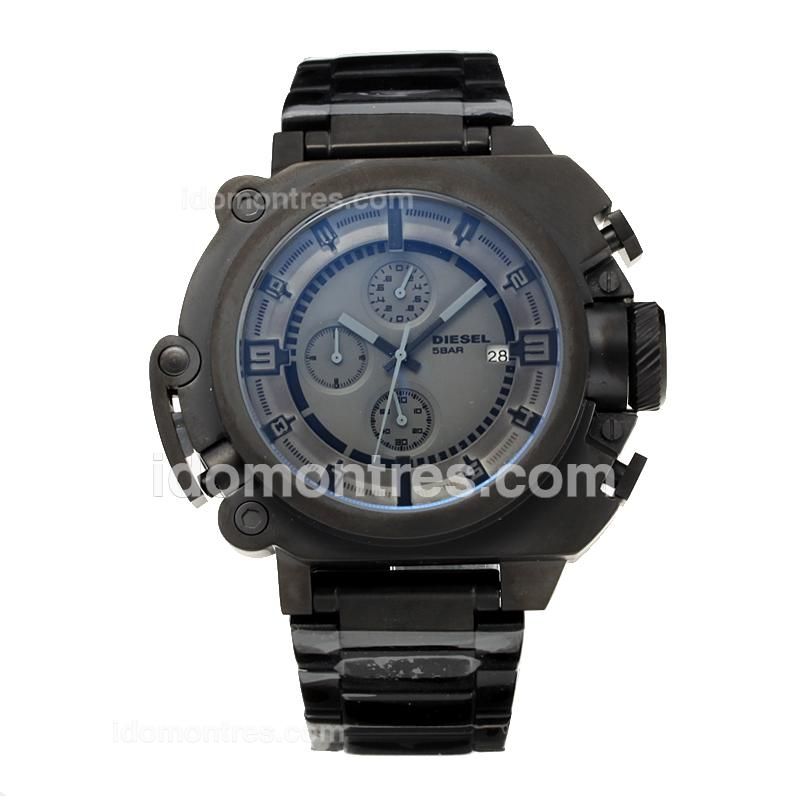 Diesel 5 Bar Working Chronograph Full PVD with Grey Dial