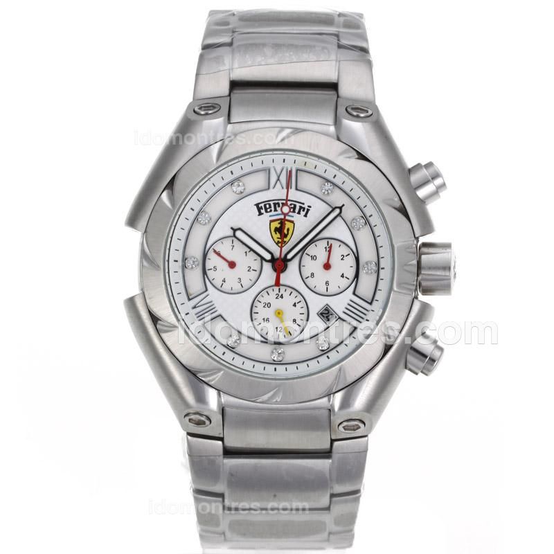 Ferrari Automatic with White Dial S/S