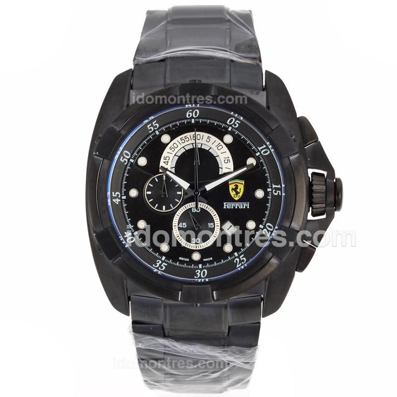 Ferrari Working Chronograph Full PVD with Black Dial