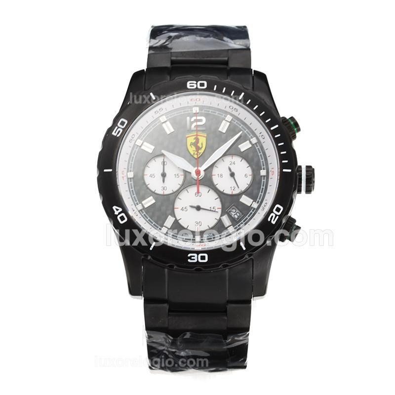 Ferrari Working Chronograph Full PVD with Black Dial-Red Needle