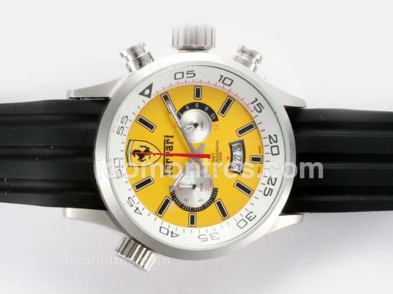 Ferrari Working Chronograph with Yellow Dial