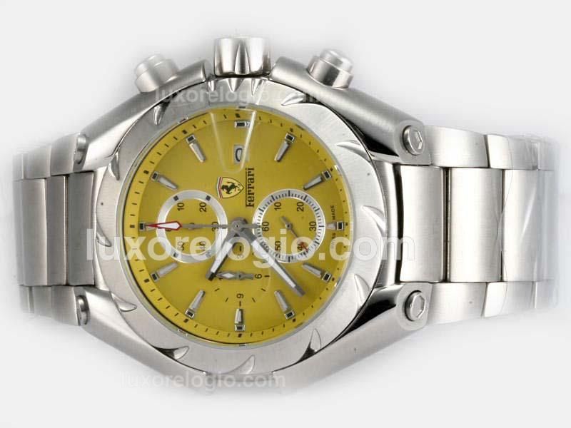 Ferrari Working Chronograph with Yellow Dial