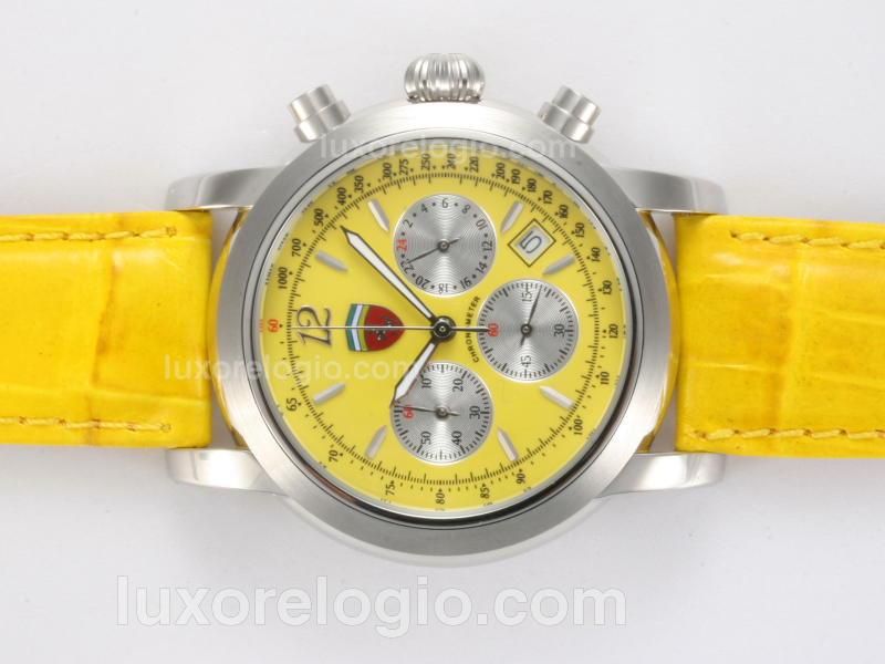Ferrari Working Chronograph with Yellow Dial and Strap