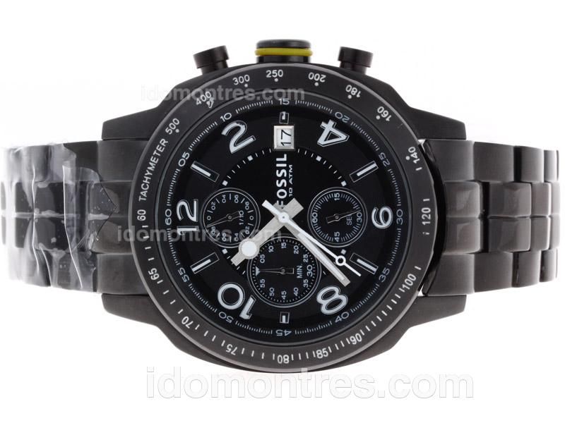 Fossil Sport Working Chronograph Full PVD with Black Dial
