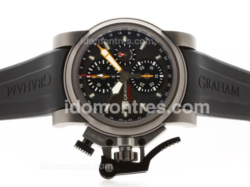 Graham Oversize Chronofigher AirWing Swiss Valjoux 7750 Movement- Full Titanium Case