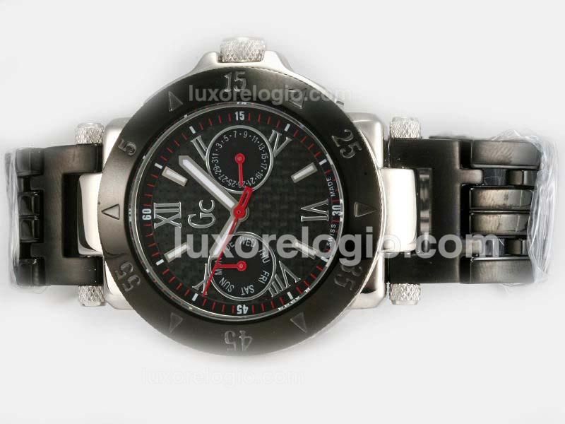 Guess Classic Chronograph PVD Bezel with Black Dial