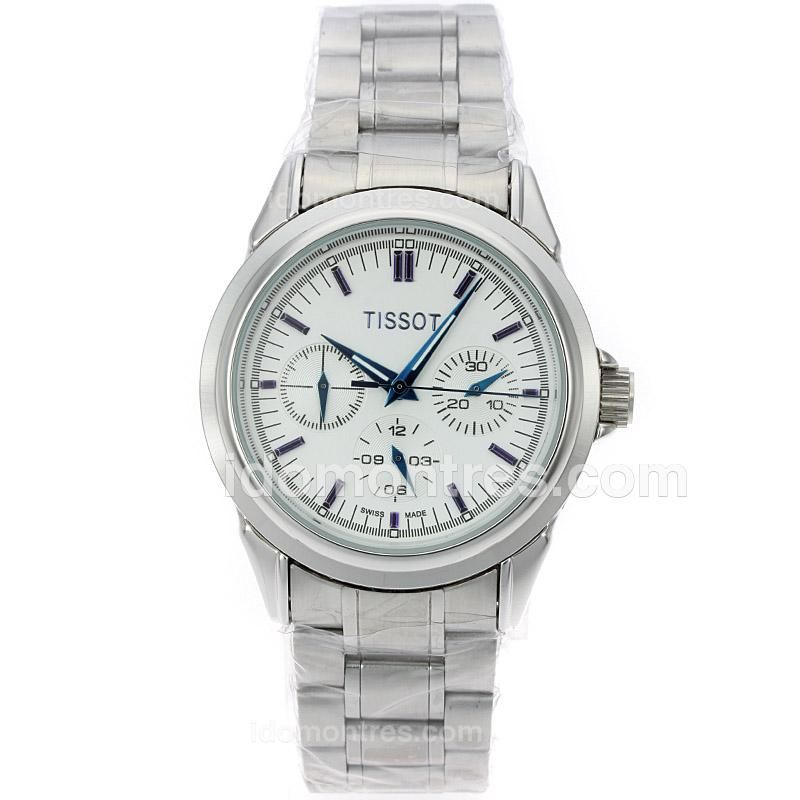 Tissot Classic Automatic Blue Markers with White Dial S/S