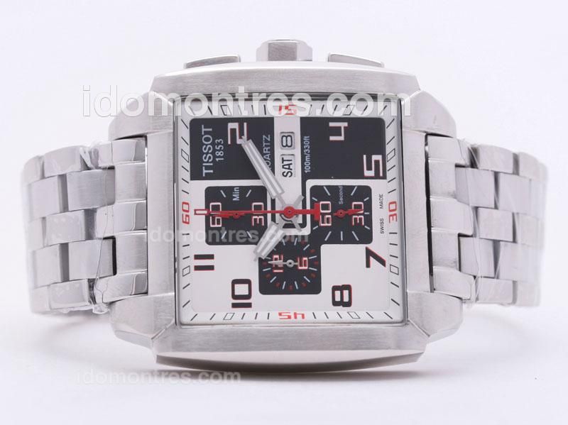 Tissot Classic Working Chronograph with White Dial-New Version