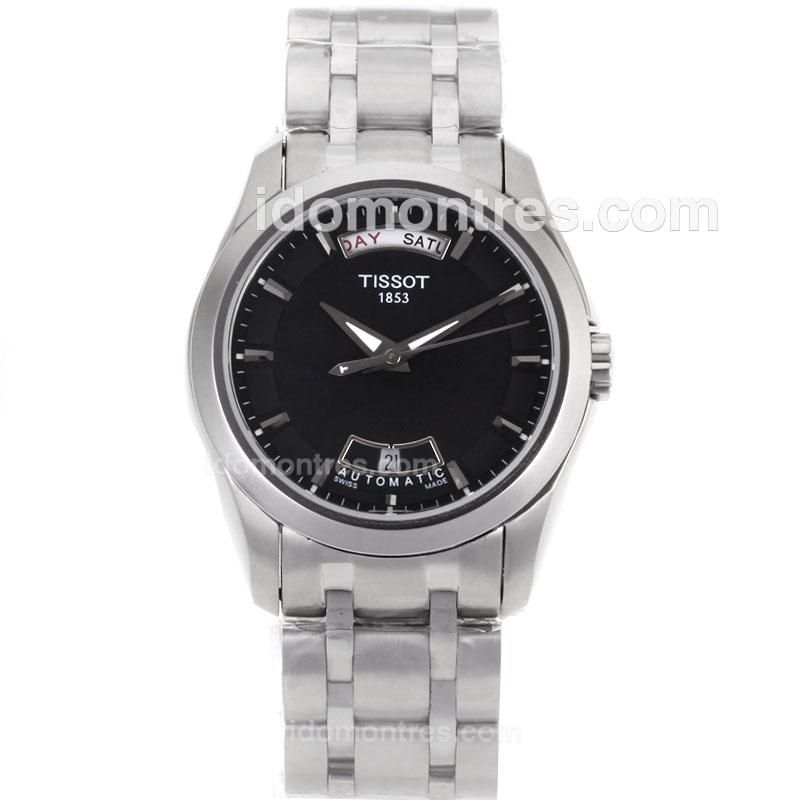 Tissot Day-Date Automatic with Black Dial S/S