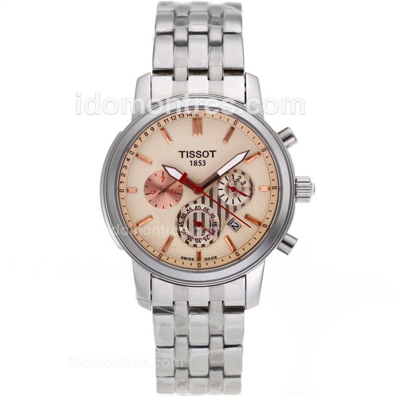 Tissot PRC200 Automatic Rose Gold Markers with Champagne Dial S/S-Sapphire Glass