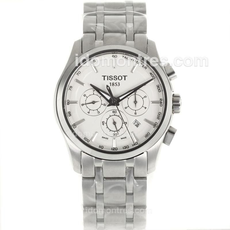 Tissot PRC200 Automatic Stick Markers with White Dial S/S
