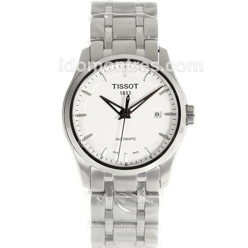 Tissot PRC200 Automatic Stick Markers with White Dial S/S