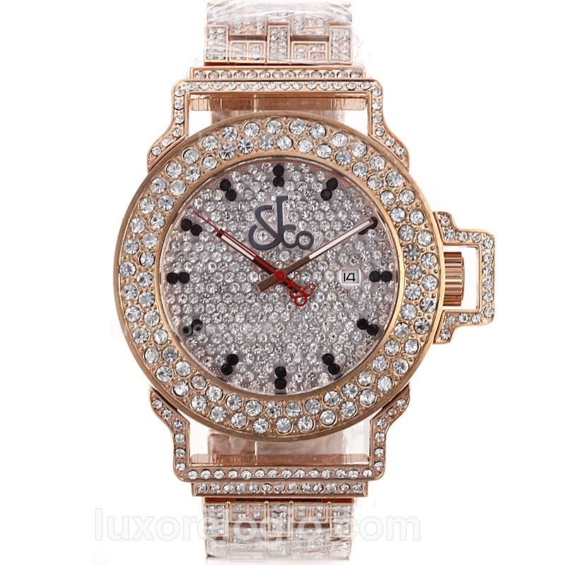 Jacob & Co Classic Automatic Full Rose Gold with Diamond Case and Dial