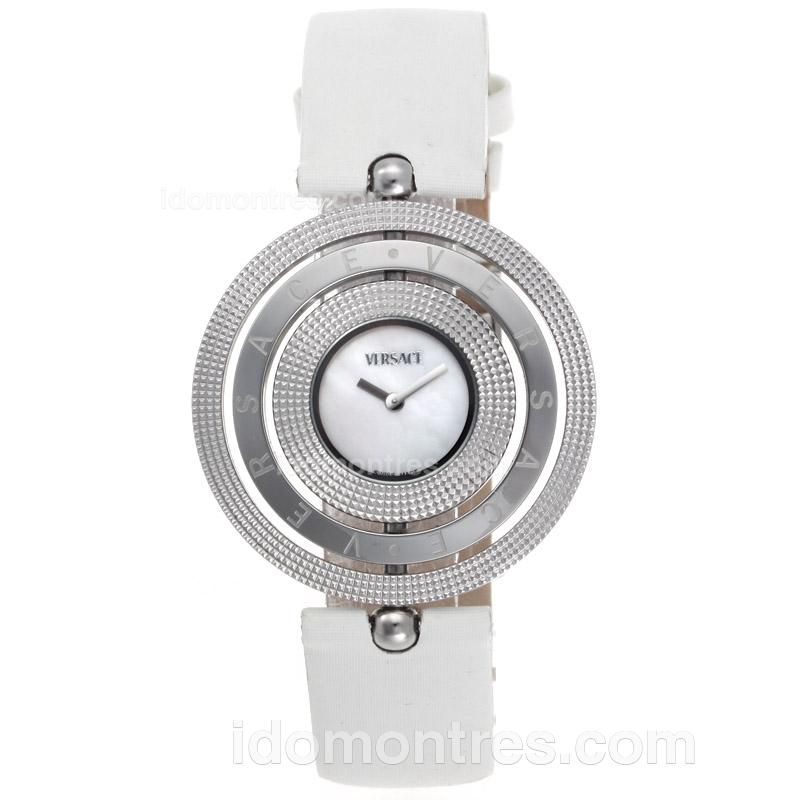 Versace MOP Dial with Leather Strap